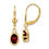 Thumbnail: 14K Gold 2ctw Garnet Oval Earrings