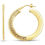 Thumbnail: 14K Gold 2.8GR Flat Fancy Cut Hoop Earrings