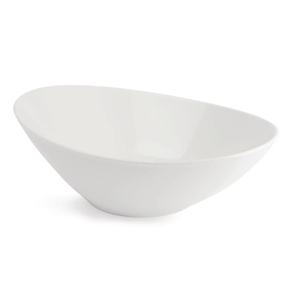 Thumbnail: Chipping Norton Event Hire | Classic White Oval Salad Bowls 250mm
