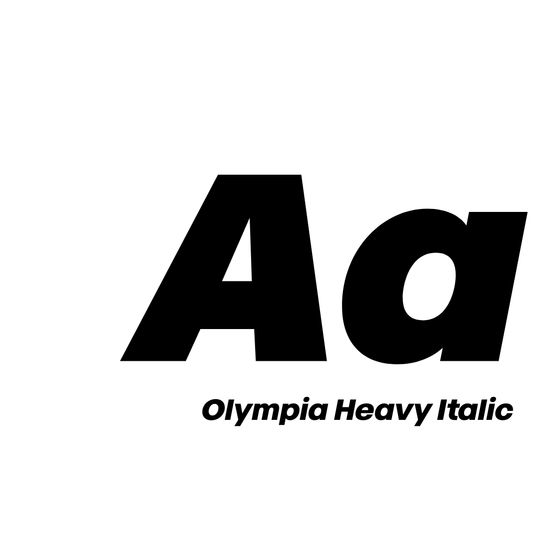 Olympia Heavy Italic Personal