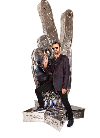 Mosaic Peace and Love Sculpture