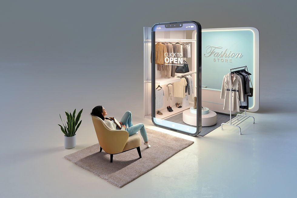 Sleek mobile-responsive store template displayed on smartphone and tablet devices.