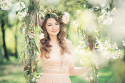 Оформление фотозоны качели