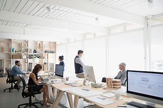 Office with tables design