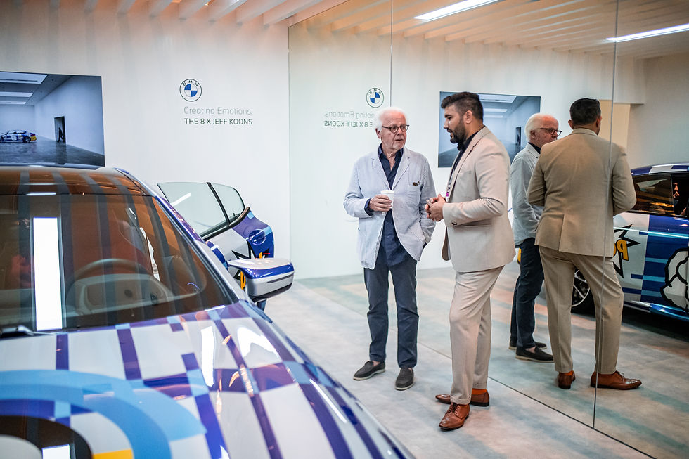 VIP guests having a conversationat Art Dubai 2022