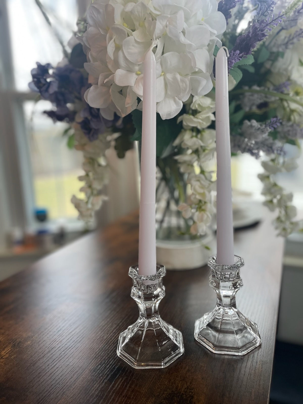 Glass Taper Candleholders
