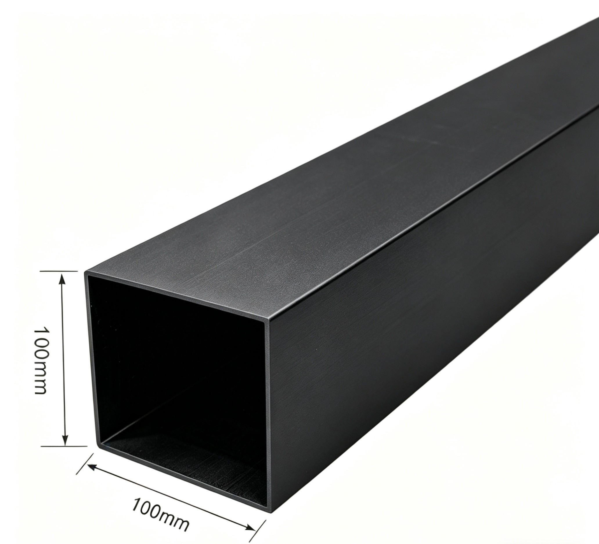 4寸黑色鋁方通-3mm厚-包界一刀