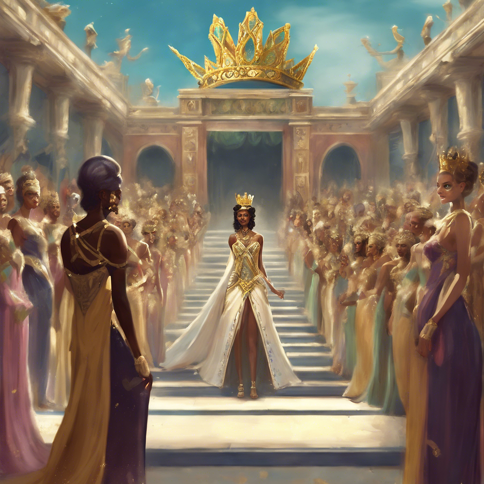 A beauty pageant of virgins to replace Queen Vashti.