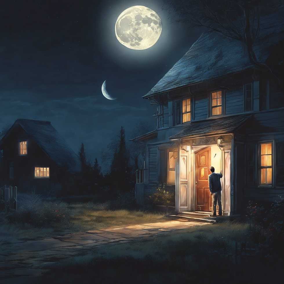 Man knocking on a friends door
