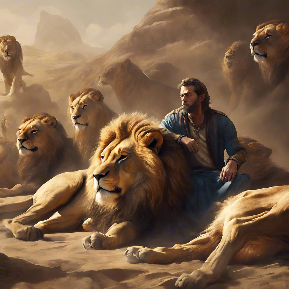 Daniel unafraid in the Lions Den