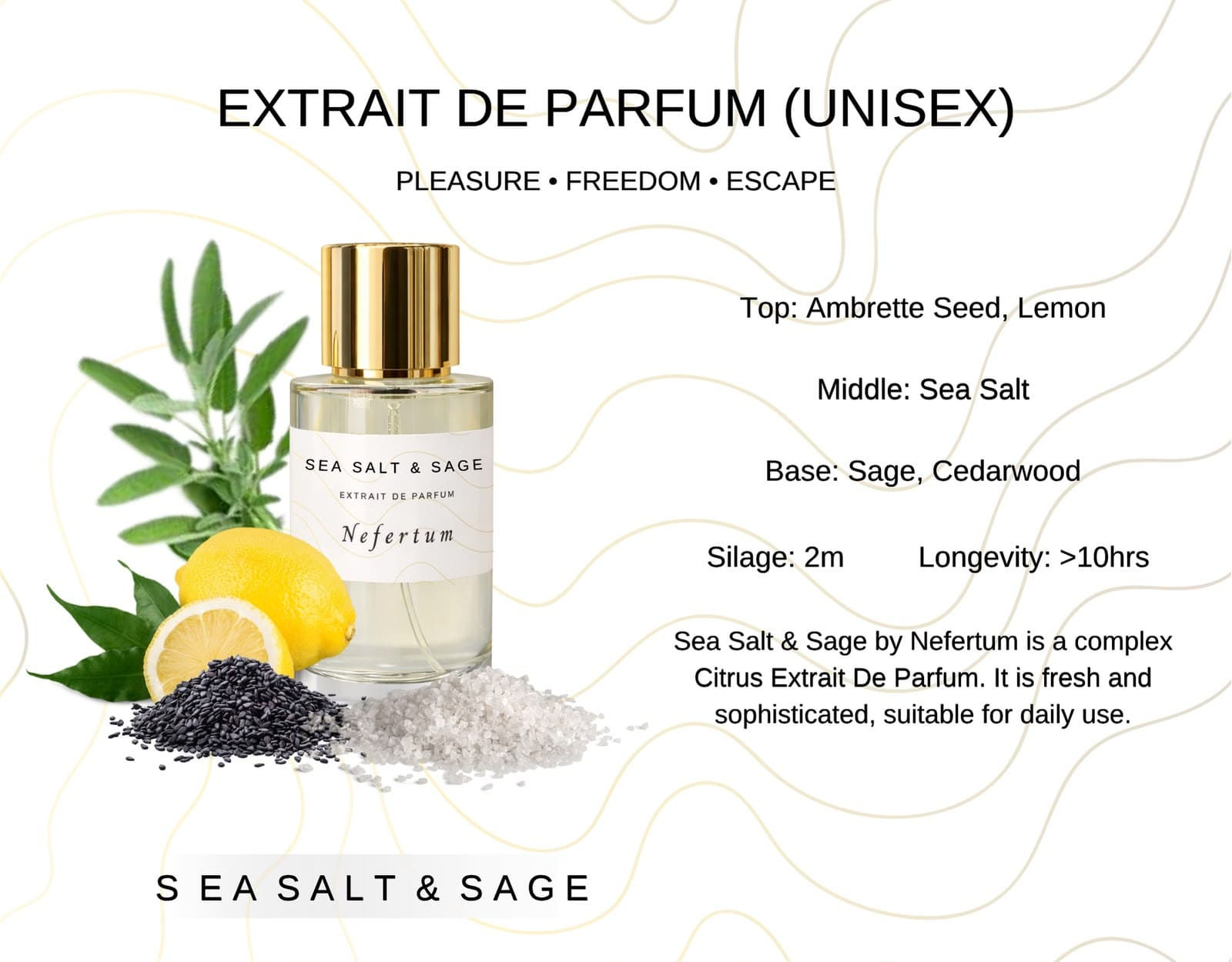Nefertum Fragrances Extrait De Parfum - Sea Salt & Sage