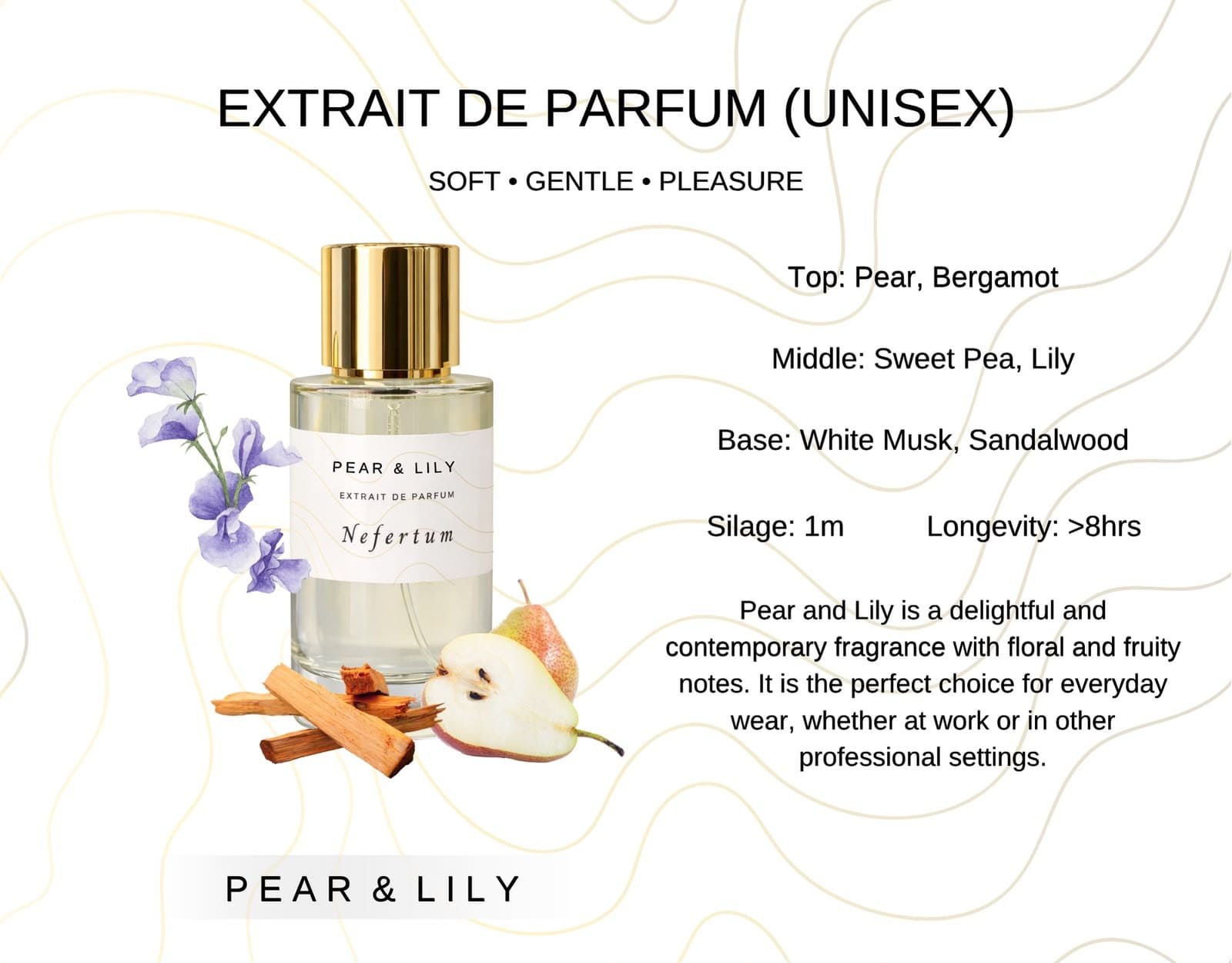 Nefertum Fragrances Extrait De Parfum - Pear and Lily