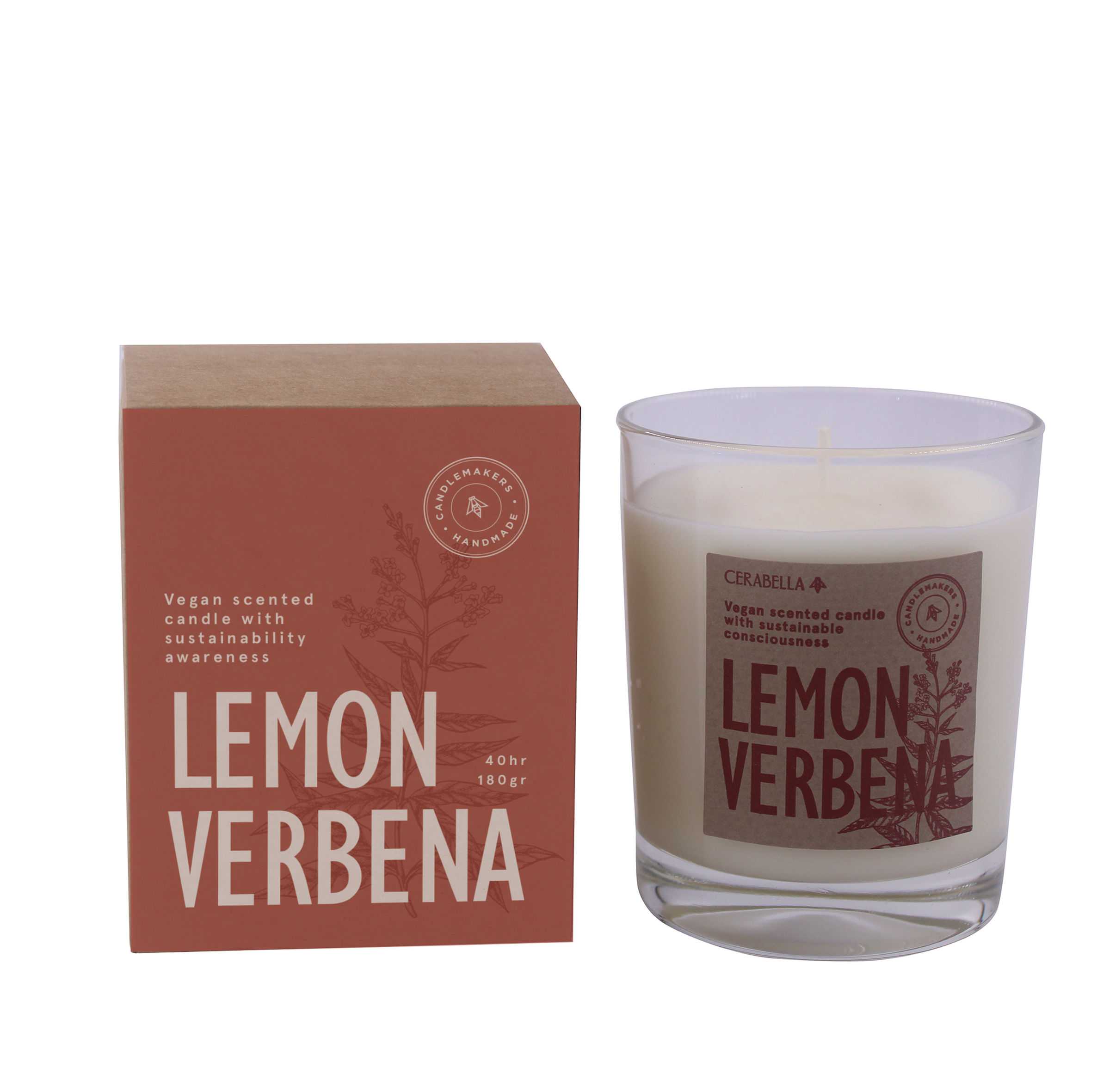 Cerabella's Glass Candle | Lemon Verbena Candle | Hiew