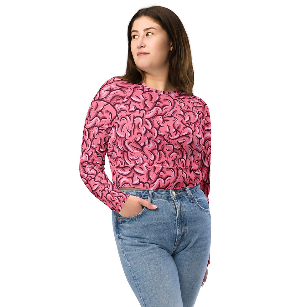 Thumbnail: BRAINZZZ Eco Friendly long-sleeve crop top