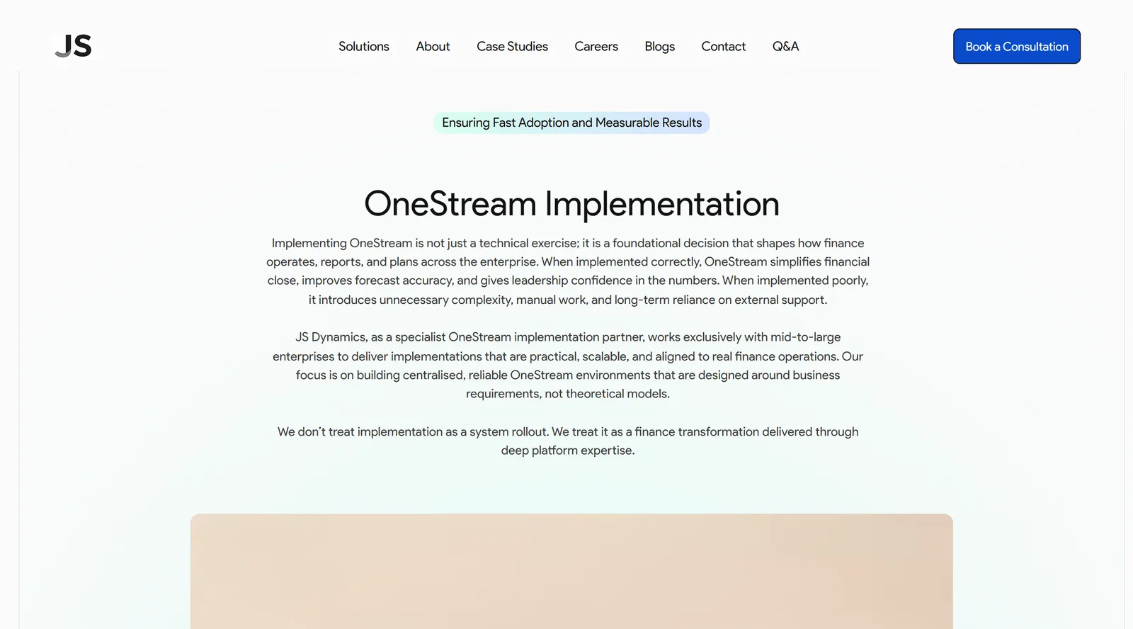Each service has its own page, explaining the work in plain language.