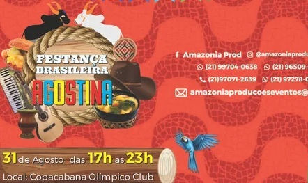 Festança Brasileira Agostina acontece em Copacabana