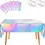 Thumbnail: Tablecloths 6Pcs Iridescent+ 6 Clips 137x274 cm Holographic Party Table Cover