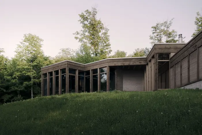 加拿大Wentworth-Nord的SONO住宅木结构外观
Timber exterior of SONO House in Wentworth-Nord, Canada