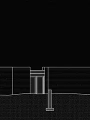 SONO住宅顺应坡地的南立面图
South elevation of SONO House following the slope