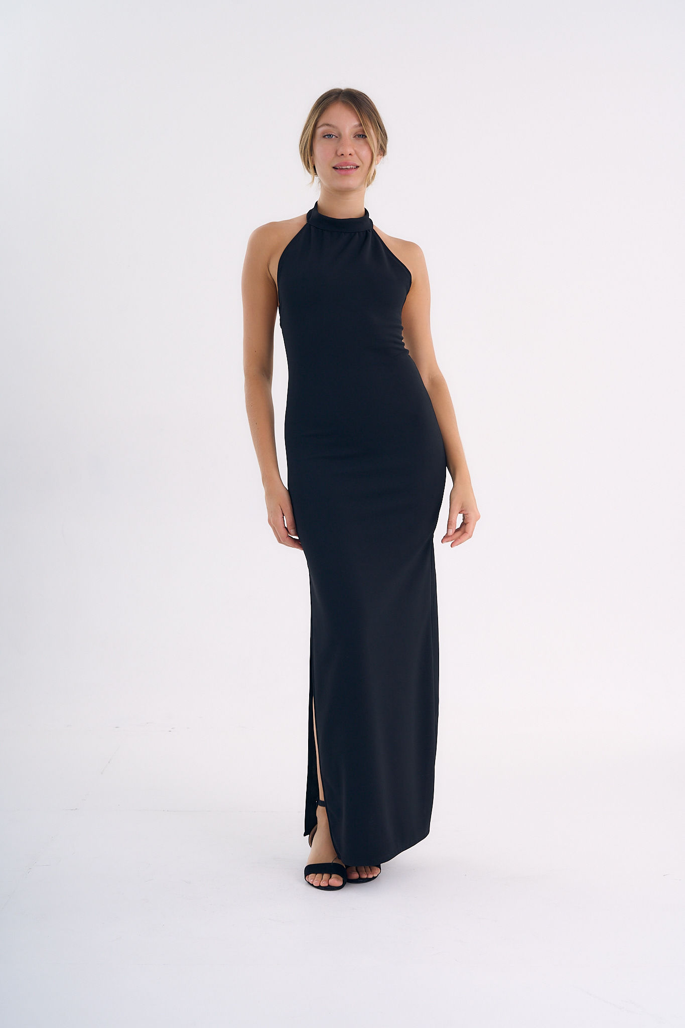 Vestido Halter Crepe