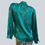 Thumbnail: Vintage women's Jacques Vert silk look green shirt