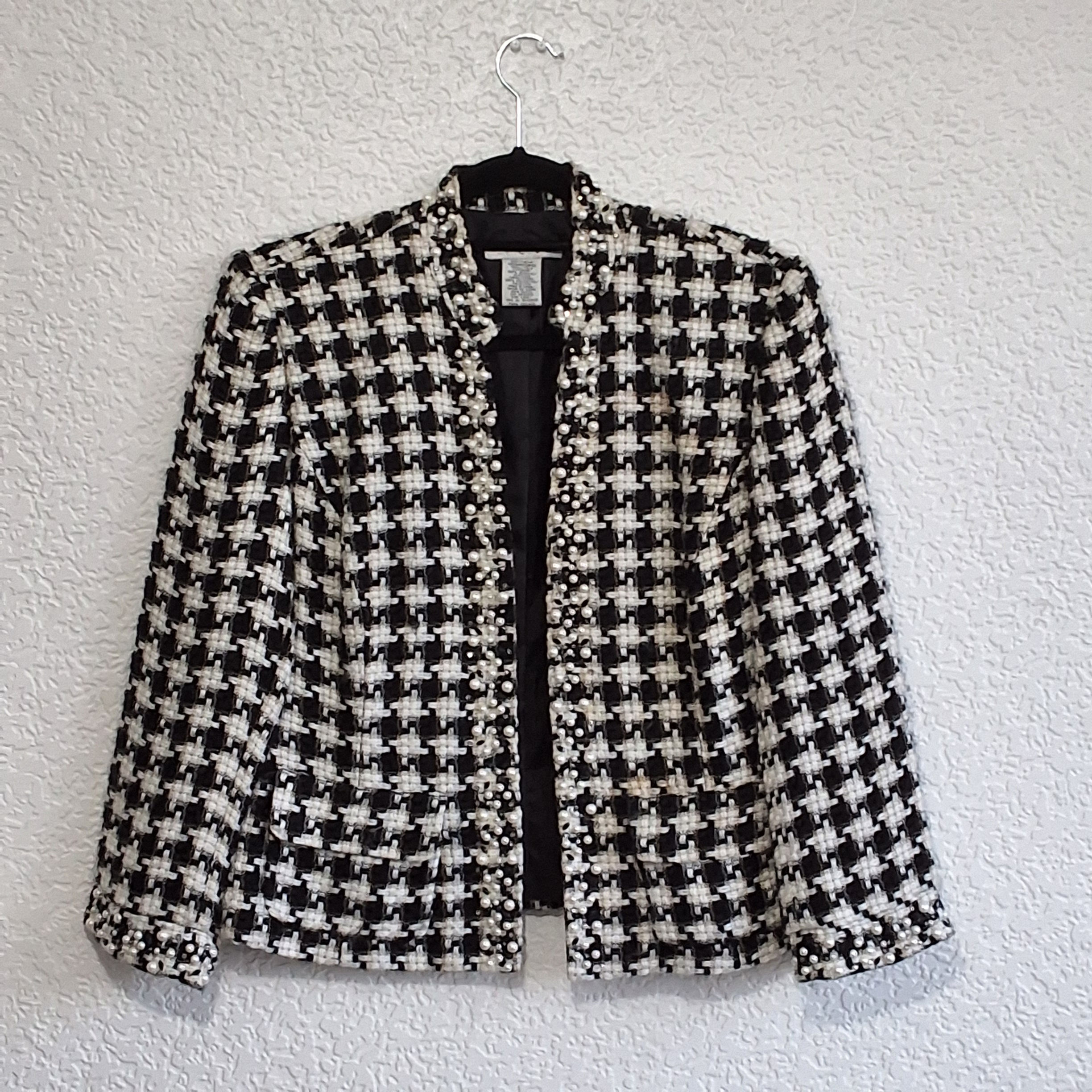 Black & White Beaded Blazer size 12