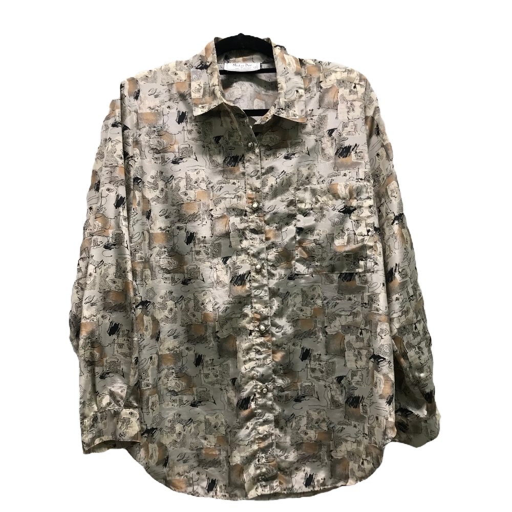 Vintage women's abstract print shirt by Mister Dee