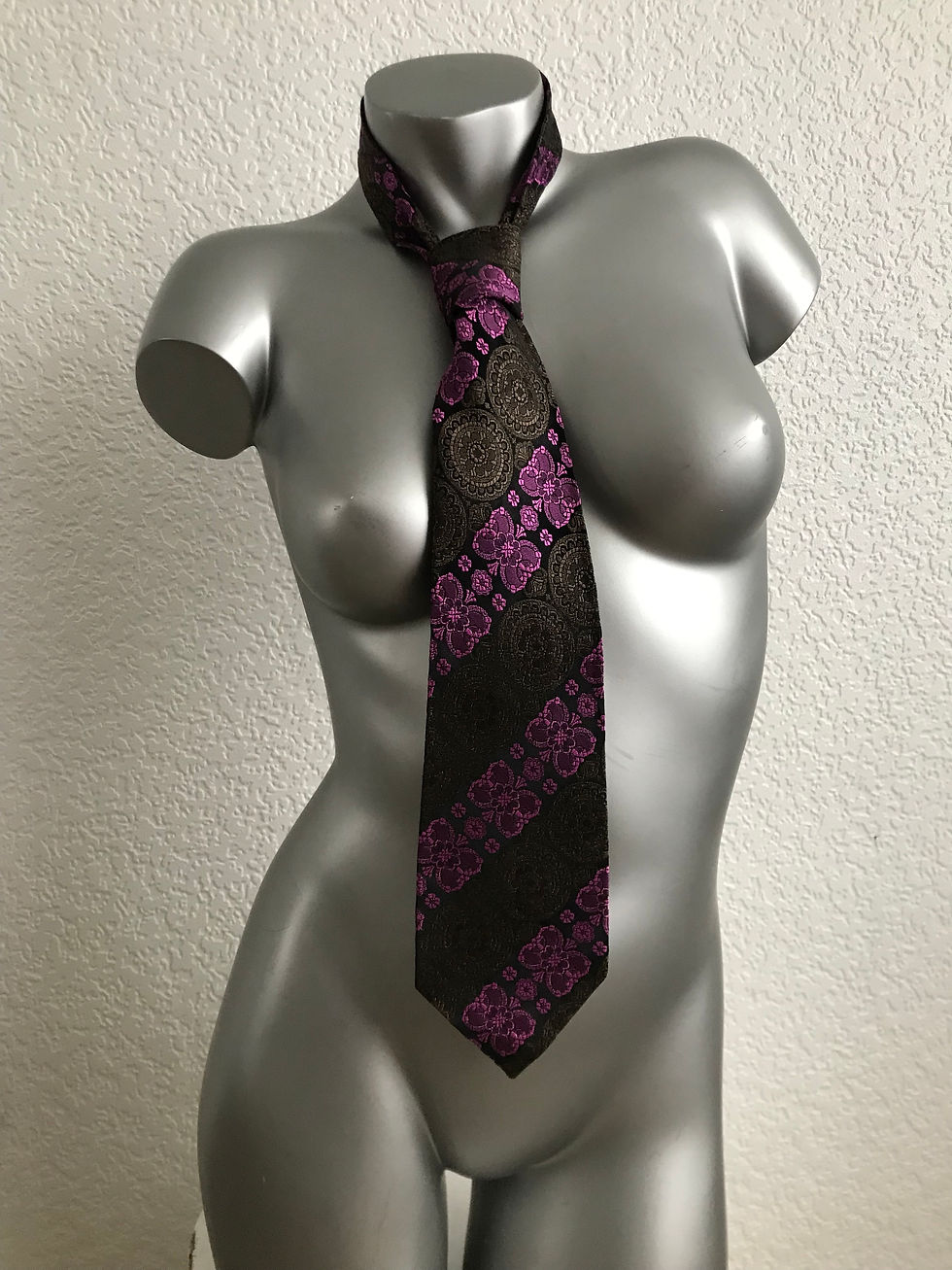 Thumbnail: Genuine 60's 70's Floral Pattern Straps Tie by Sammy