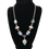 Thumbnail: Silver 925 Teardrop Graduated Necklace Moonstone, Amethyst, Biwa Pearl