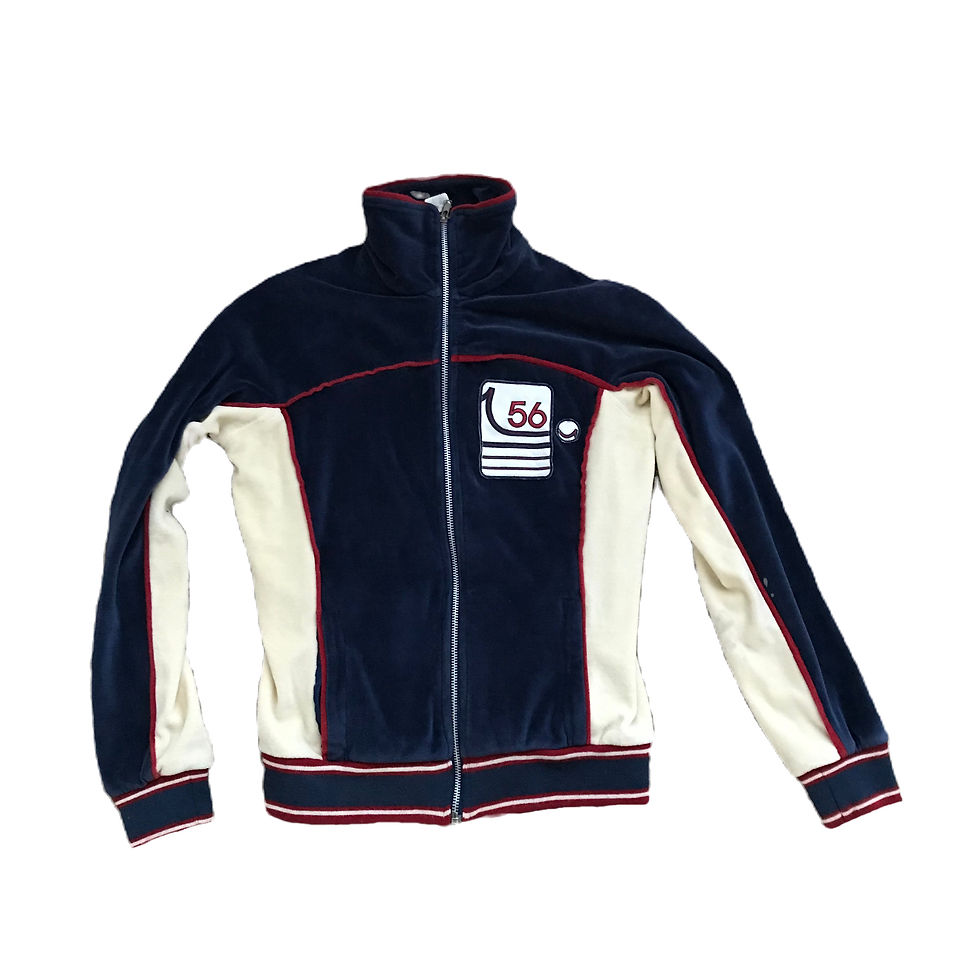 Thumbnail: Vintage 80's Olympic Style Velour jacket