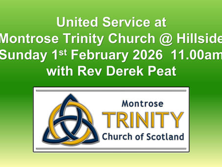 Worship on Sunday 1st February 2026