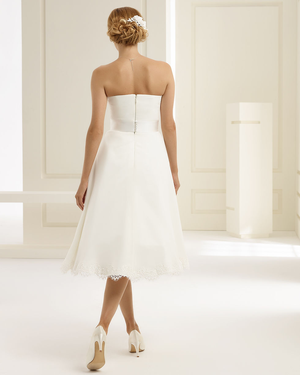 hochzeitskleid kurz, schlicht fürs standesamt