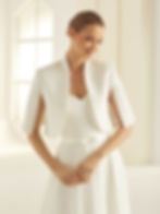 braut cape aus crepe ivory