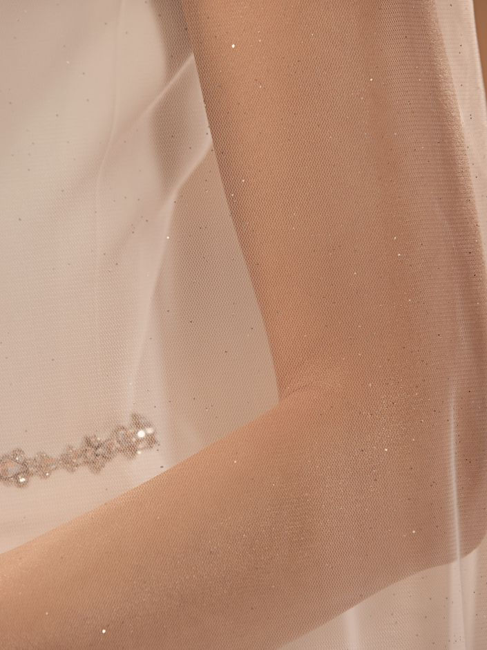 langer schleier mit glitzer für die Hochzeit