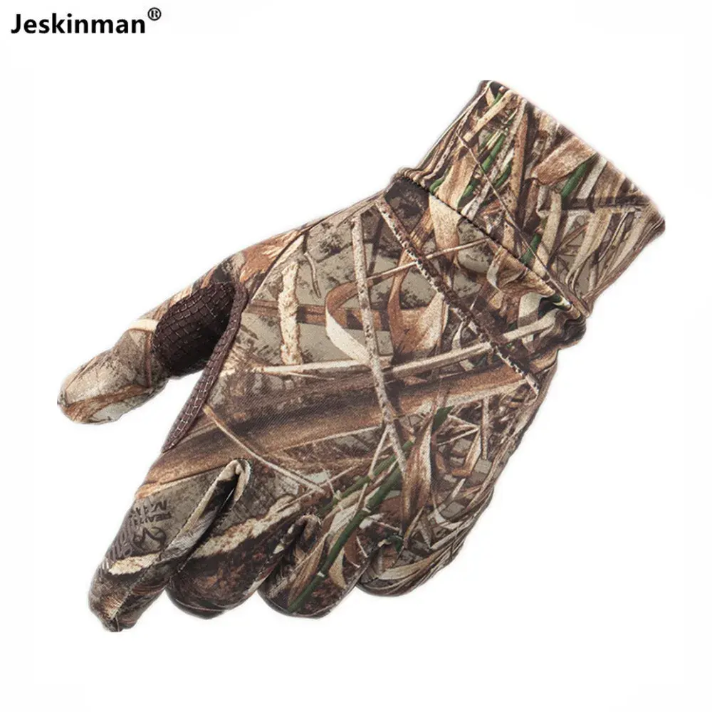 Camo Quick-Dry Elastic Hunting Gloves Touch Screen Breathable Full Finger