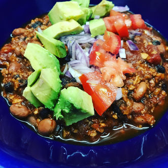 Easy, Meaty, Hot & Spicy Oil-Free Black Bean Vegan Chili