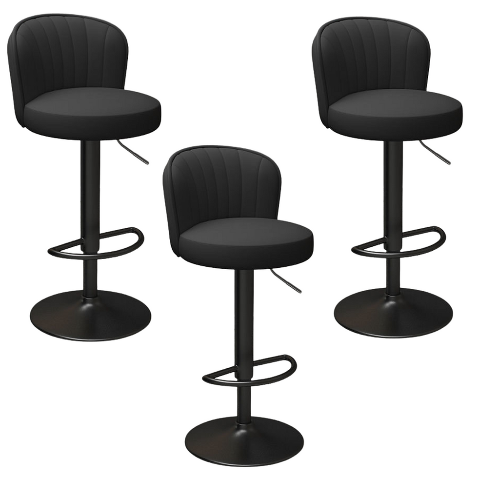 Miniatura: Set X 3 Silla Para Barra O Bar Giratoria Altura Ajustable -NEGRO