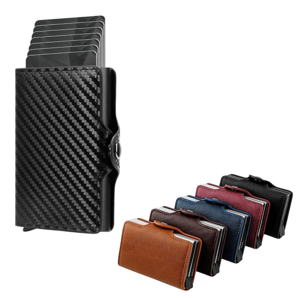 Billetera Tarjetero Portadocumentos Automatico Anti Rfid