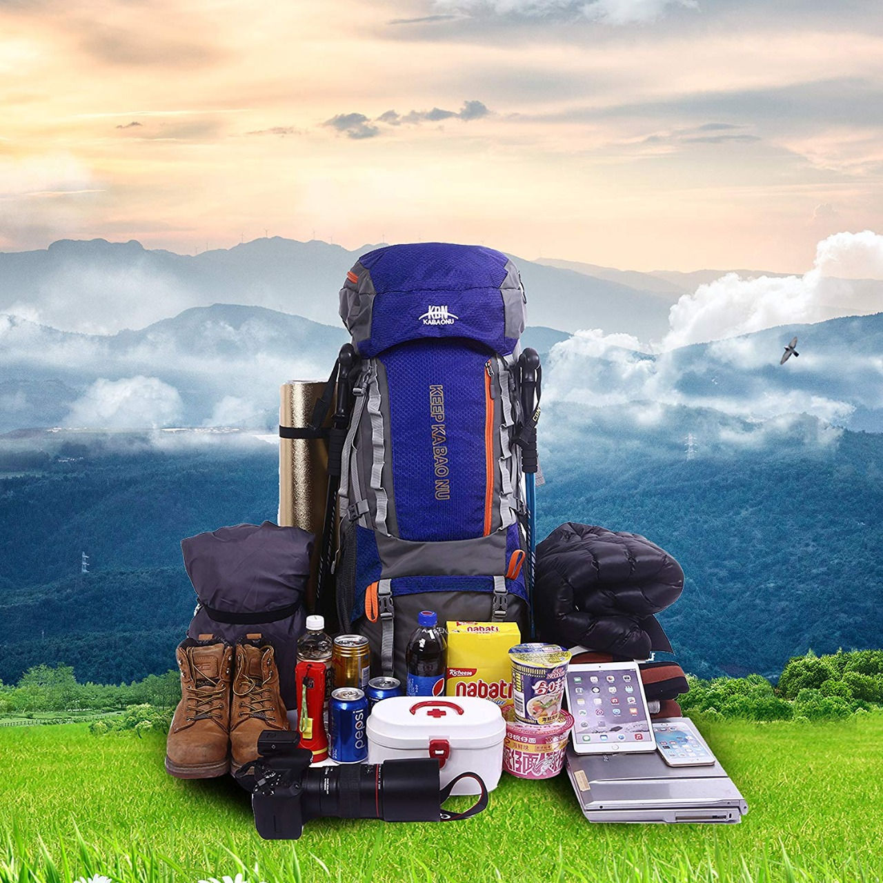 Morral De Camping 95 Litros - Kon Cabaonu De Alta Calidad