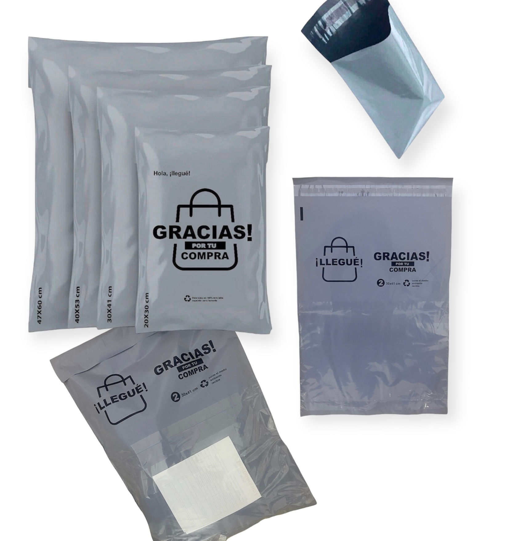 Bolsas De Seguridad Para Mensajeria Con Portaguia 20x30 - 100 Unidades