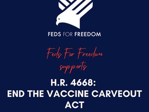 A white eagle showing Feds For Freedom support for a congressional bill