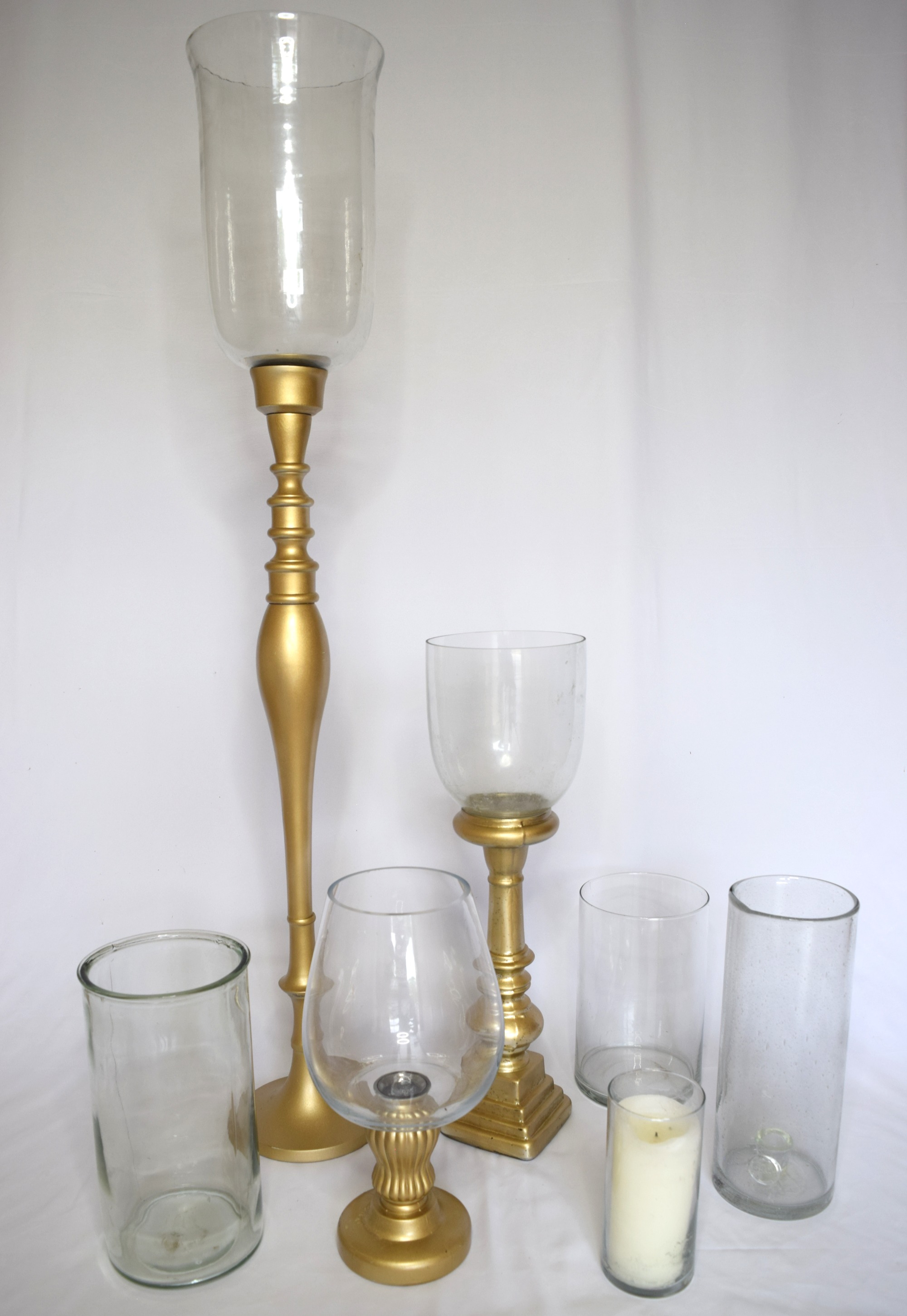 Gold & Glass Votive Set