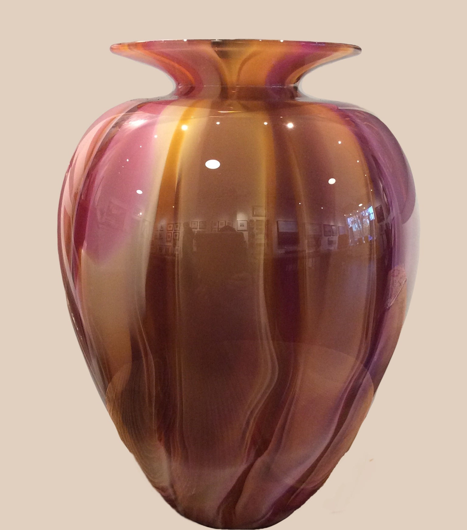 GBrian- Glass Vase - Mokume Gane Inspired Design