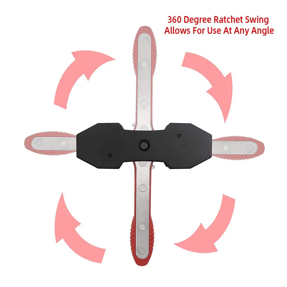 Thumbnail: Car Ratchet Brake Piston Caliper Spreader Tool Stainless Steel Press Twin Quad S