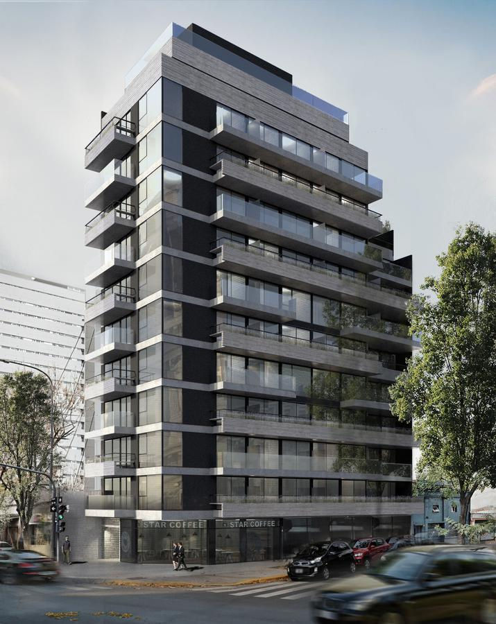 Projeto de prédio 12 andares de esquina, com apartamentos pequenos de 2 quartos