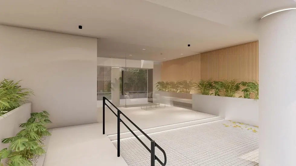 hall de entrada prédio residencial de kitnets
