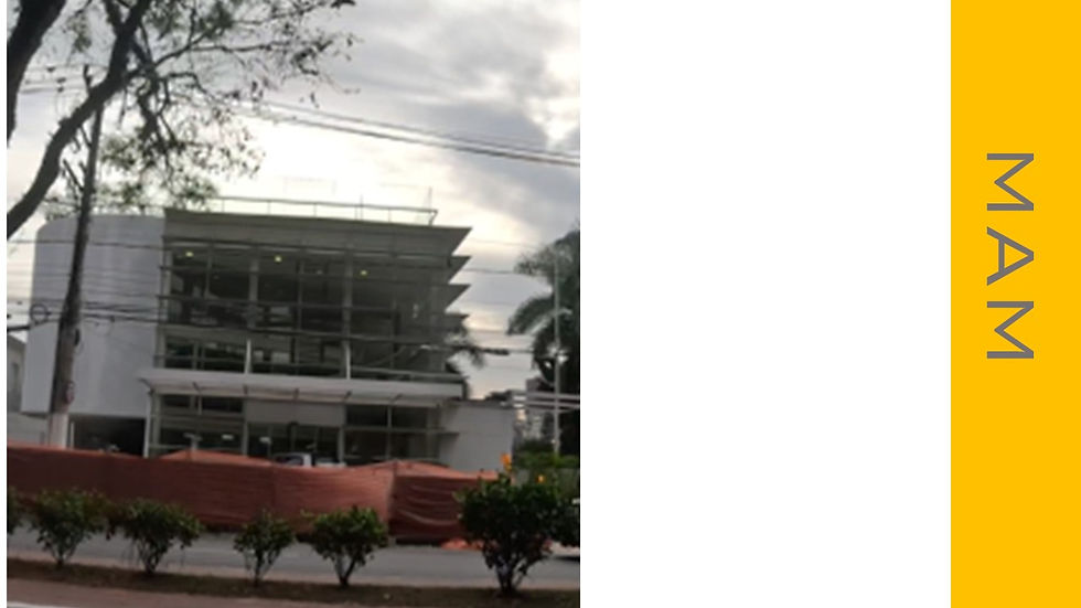 fachada comercial com aço aparente clean e moderno