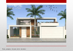 Planta de casa moderna 3 quartos, cozinha americana, para terreno de 12 x 30