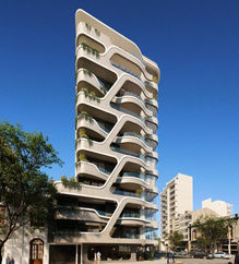 Futurista projeto de prédio futurista com apartamentos de 48m 2 quartos 0