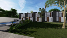Projeto de condômino de 9 casas de 105m² com 3 quartos